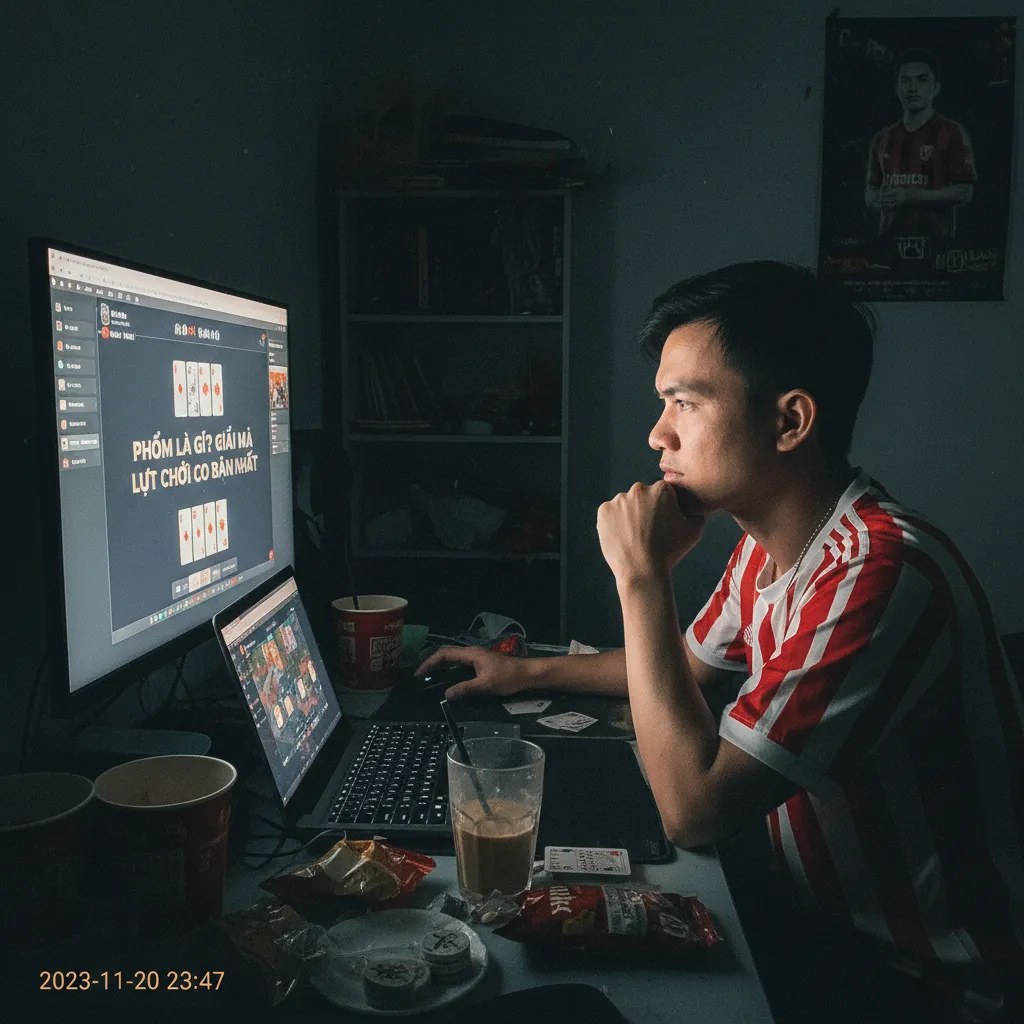 Hình ảnh minh họa diễn biến ván Phỏm