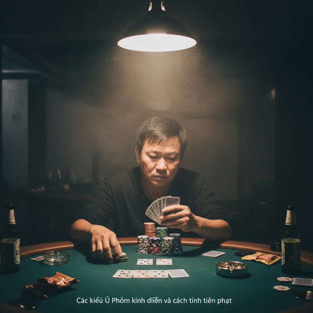 Hình ảnh một bộ bài Phỏm đã Ù hoàn chỉnh với 3 phỏm không có bài rác