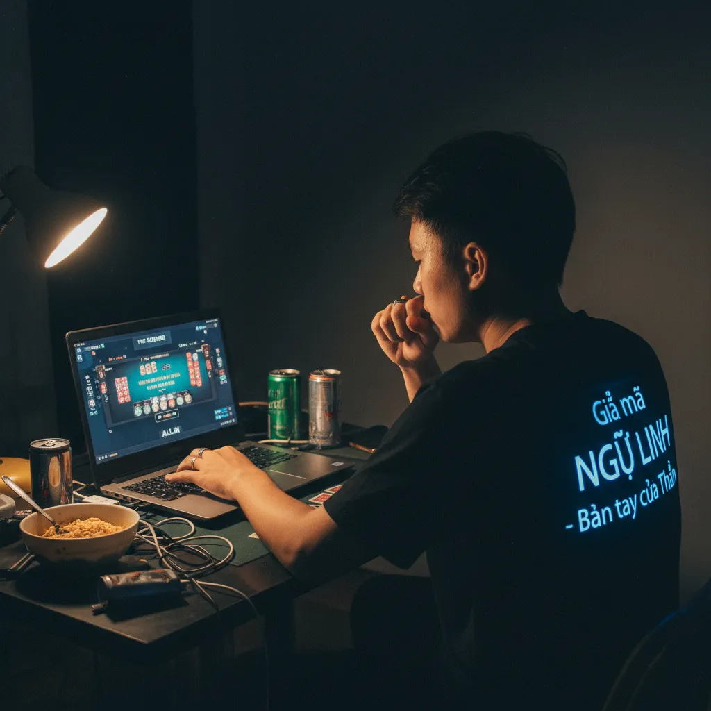 Người chơi đang quyết định có nên rút thêm lá bài để tìm Ngũ Linh